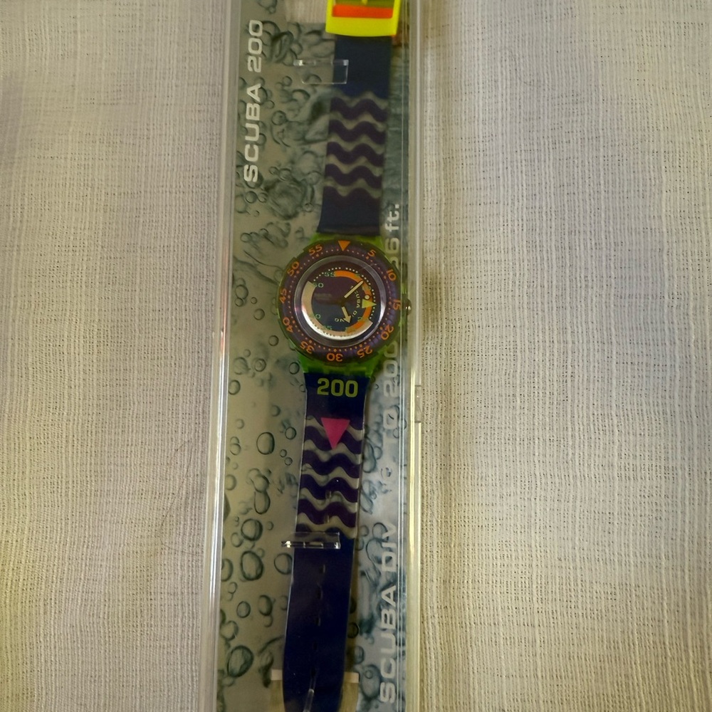 Swatch Scuba 200 Blue and Gray Watch